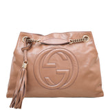Gucci Nude Soho Tassel Tote Bag