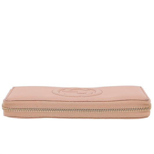 Gucci Light Brown Soho Zip Around Wallet