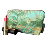 Chinoiserie Verte   Silk Scarf Beauty Bag