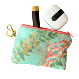 Chinoiserie Verte   Silk Scarf Coffee Run Keychain Bag