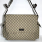 GUCCI BEIGE/BROWN GG SUPREME CANVAS PLUS DIAPER BAG