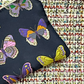 Farfalle Blue   Silk Scarf Coffee Run Keychain Bag