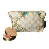 Floral Lattice   Silk Scarf Beauty Bag