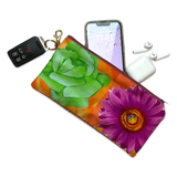 Flower Pop   Silk Scarf Coffee Run Keychain Bag XL