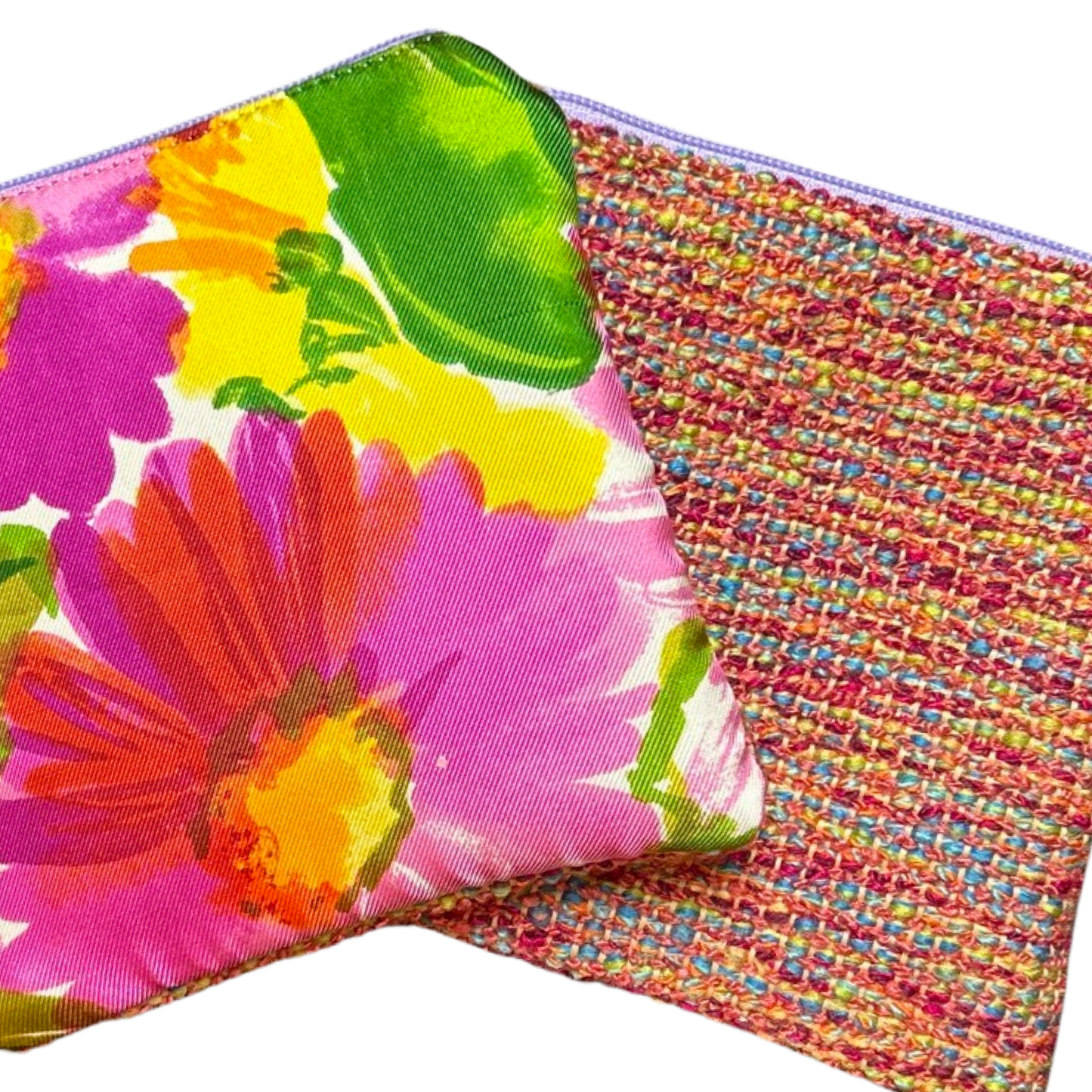 Flower Pop   Silk Scarf Coffee Run Keychain Bag