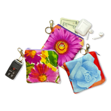 Flower Pop   Silk Scarf Coffee Run Keychain Bag