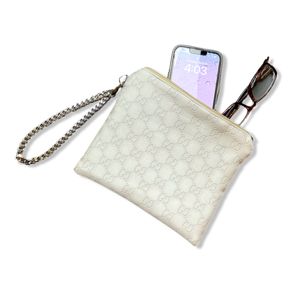 GG Monogram   Silk Scarf Wristlet Bag
