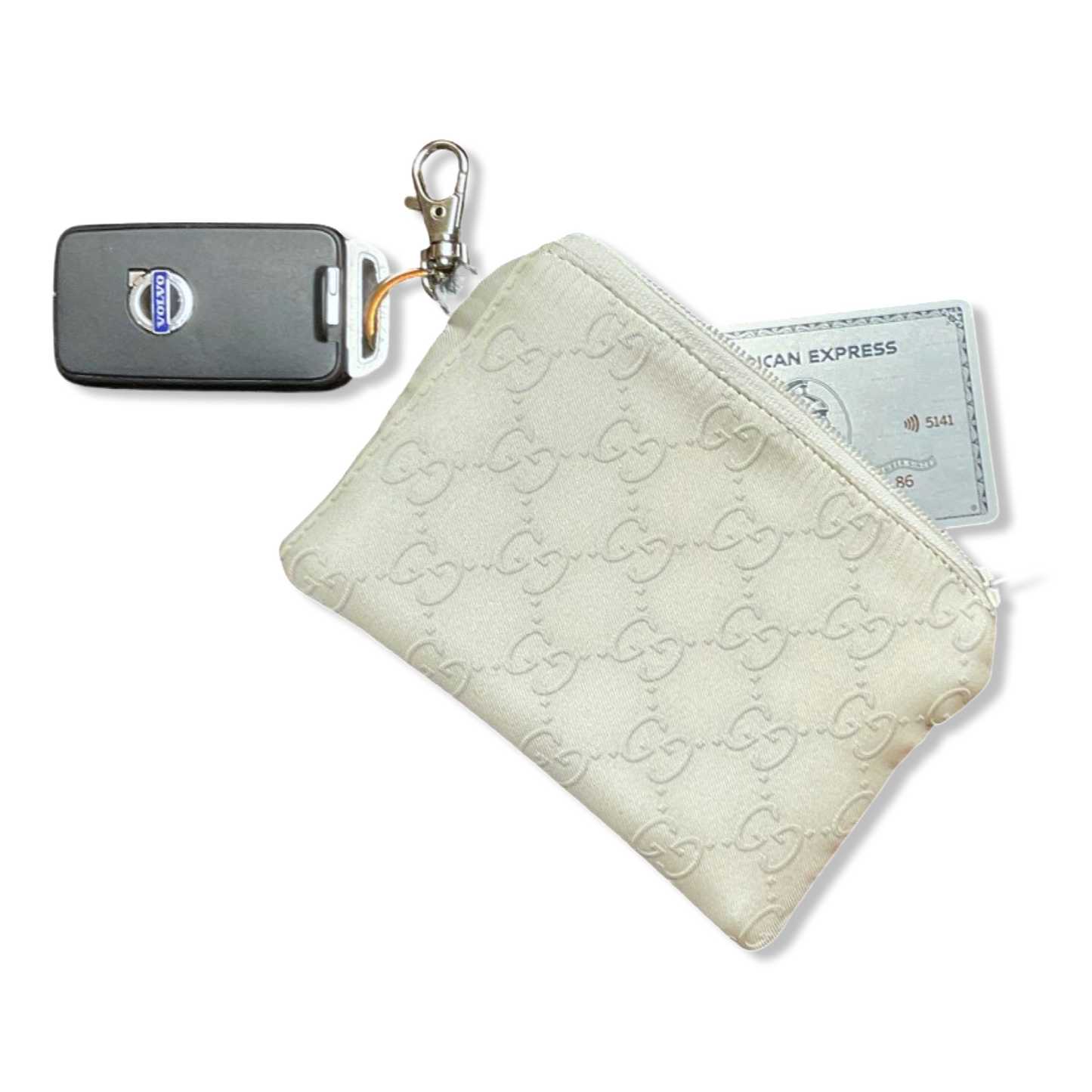 GG Mongoram   Silk Scarf Coffee Run Keychain Bag