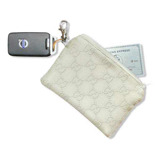 GG Mongoram   Silk Scarf Coffee Run Keychain Bag