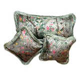 GG Logo Tree of Life Tian Chinoiserie   Silk Scarf Pillows