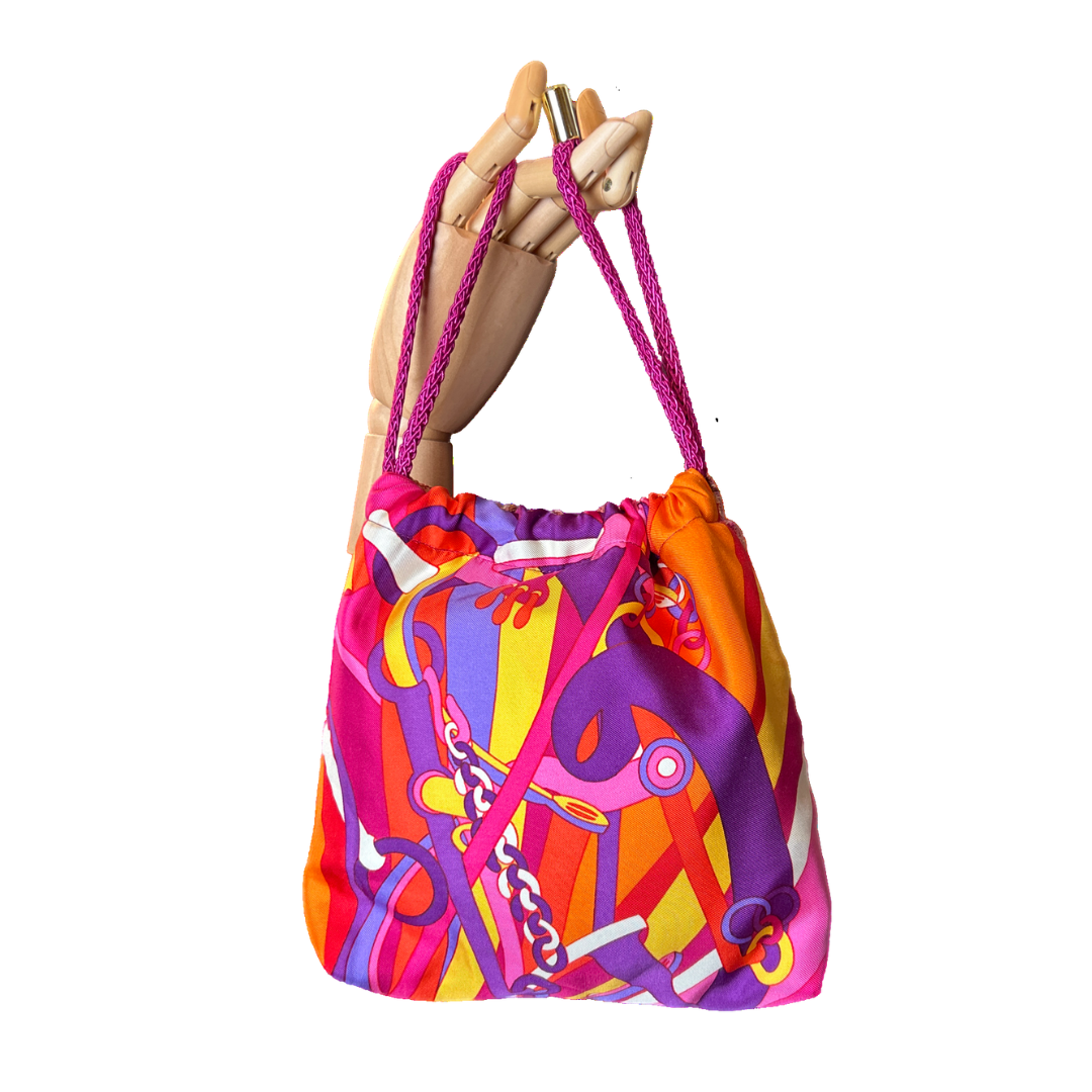 Pop Art Equestrian   Scarf Drawstring Crossbody Bag