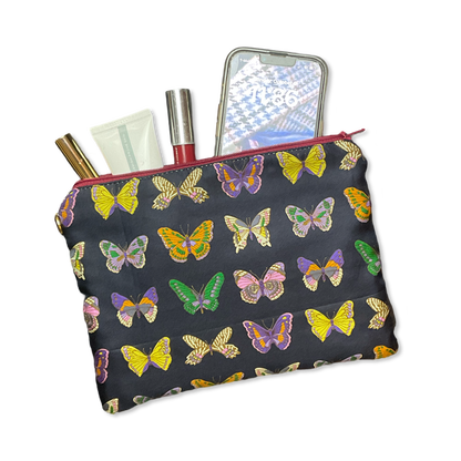 Farfalle Blue   Silk Scarf All-Around Bag