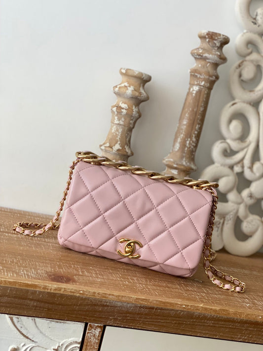 CHL -  Classic Diamond Flap Bag Light PiNike For Women Bags 9.1in/23cm