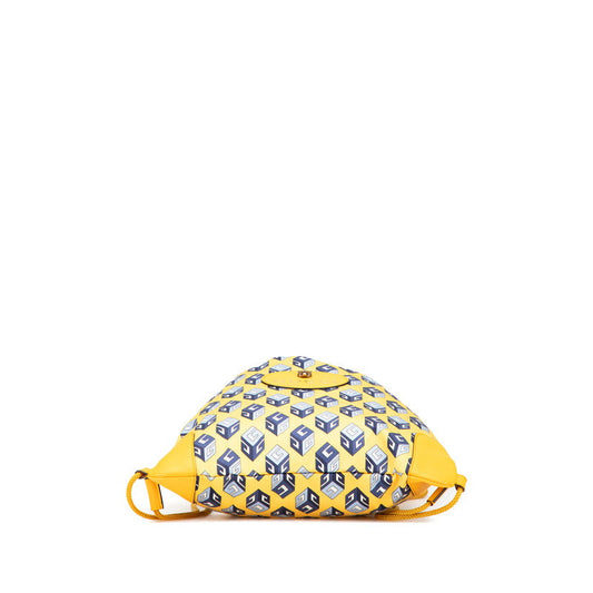 Gucci Drawstring Cube Nylon Leather Backpack