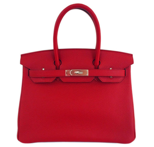 Hermes Birkin 30 Rouge Garance Bag Togo
