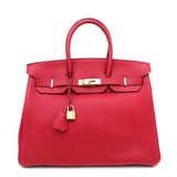 Hermes Rouge H Birkin 35