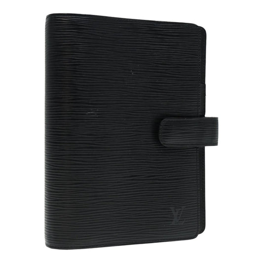 LOUIS VUITTON Epi Agenda MM Day Planner Cover Black R20042 LV Auth hk1595