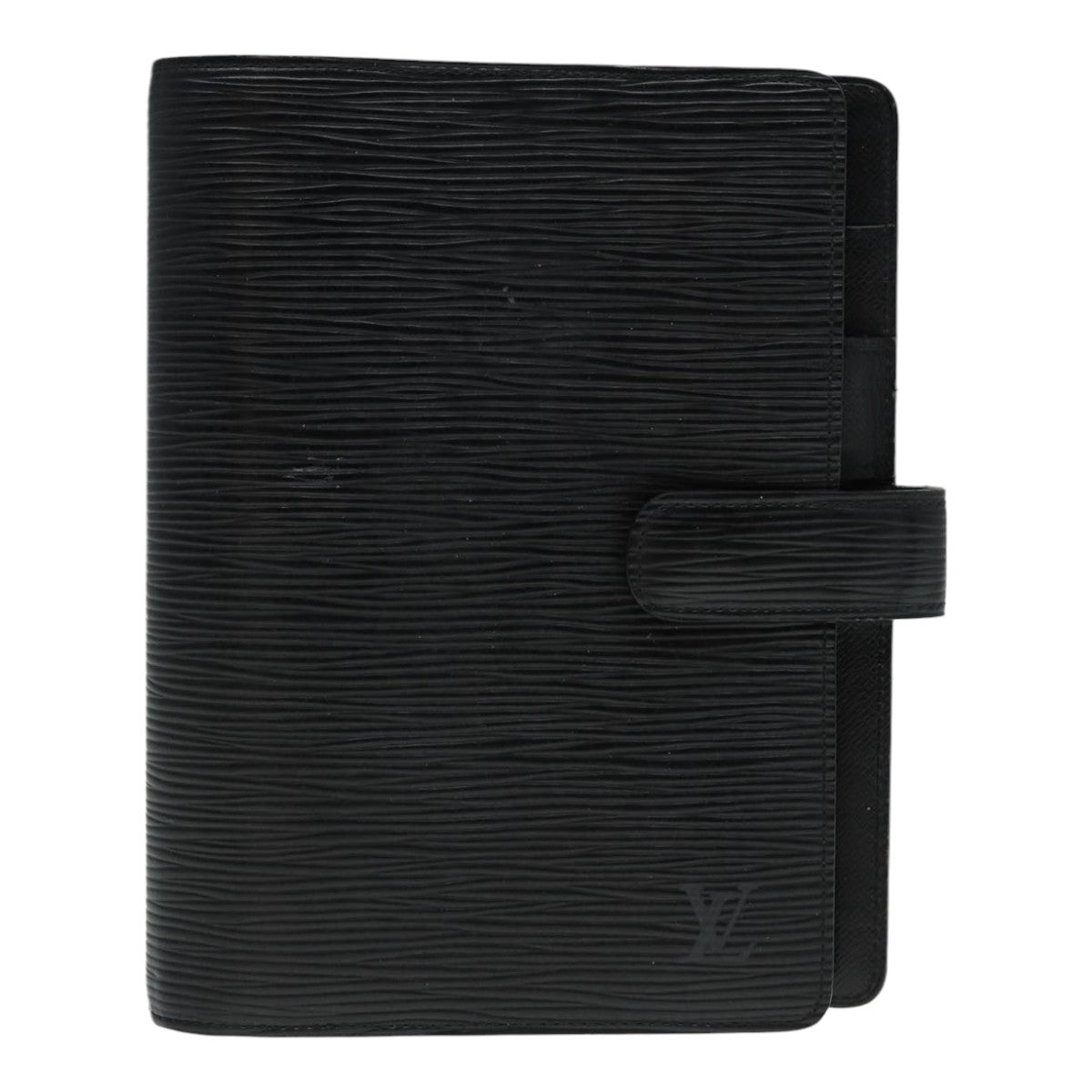 LOUIS VUITTON Epi Agenda MM Day Planner Cover Black R20042 LV Auth hk1595