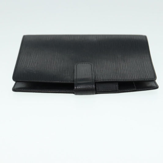 LOUIS VUITTON Epi Agenda MM Day Planner Cover Black R20042 LV Auth hk1595