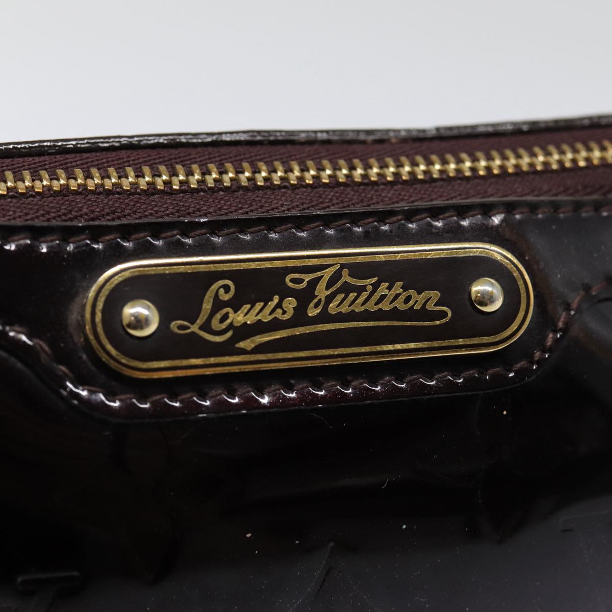 LOUIS VUITTON Vernis Trousse Cosmetic Cosmetic Pouch Amarante M93565 Auth hk1647
