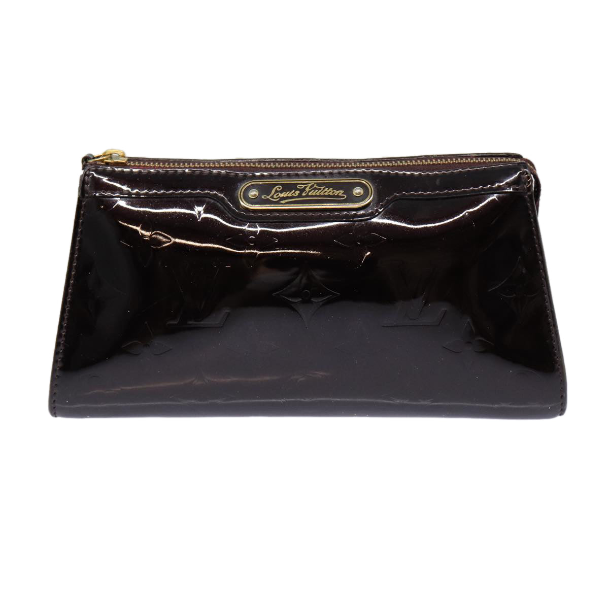 LOUIS VUITTON Vernis Trousse Cosmetic Cosmetic Pouch Amarante M93565 Auth hk1647
