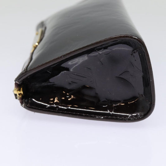 LOUIS VUITTON Vernis Trousse Cosmetic Cosmetic Pouch Amarante M93565 Auth hk1647