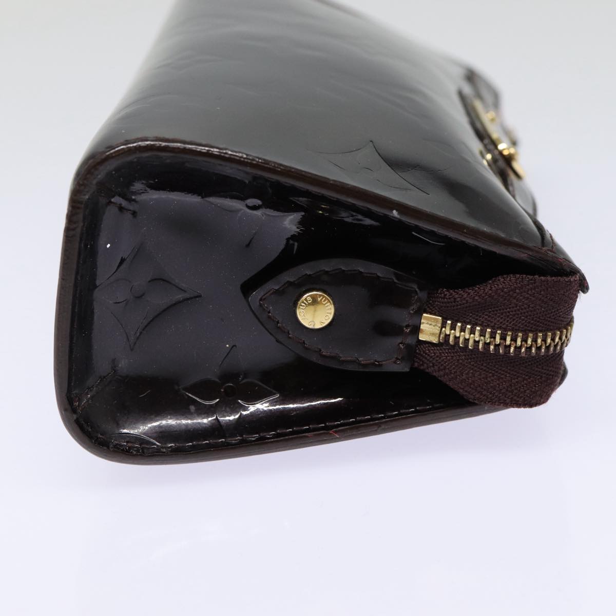 LOUIS VUITTON Vernis Trousse Cosmetic Cosmetic Pouch Amarante M93565 Auth hk1647