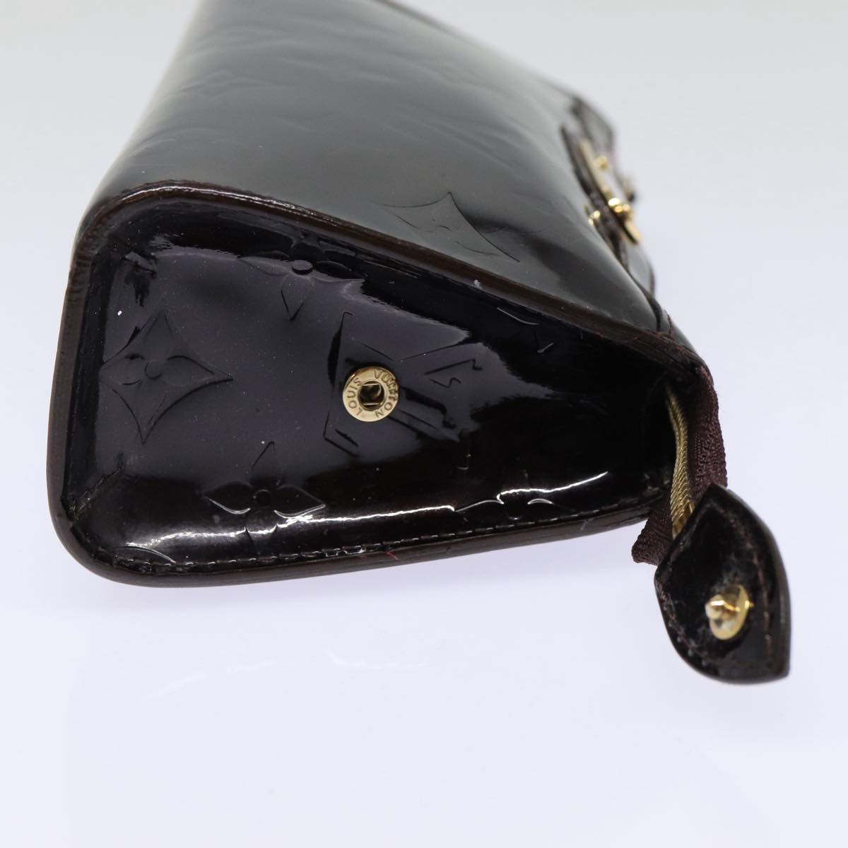 LOUIS VUITTON Vernis Trousse Cosmetic Cosmetic Pouch Amarante M93565 Auth hk1647