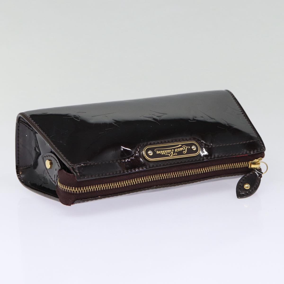 LOUIS VUITTON Vernis Trousse Cosmetic Cosmetic Pouch Amarante M93565 Auth hk1647