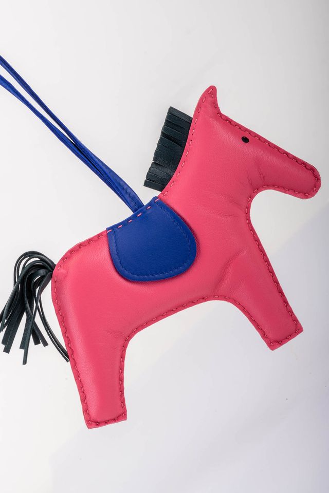 Hermes Grigri Rodeo Charm Rose Azalee