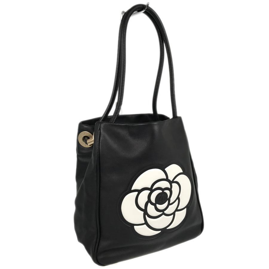 CHANEL Camelia logo Tote Bag
