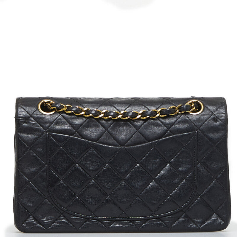 Chanel   Classic Double Flap Shoulder Bag Small Black Lambskin