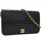 Chanel Lambskin Matrasse Shoulder Bag Black