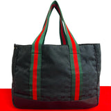 Gucci GG Canvas Leather Tote Bag