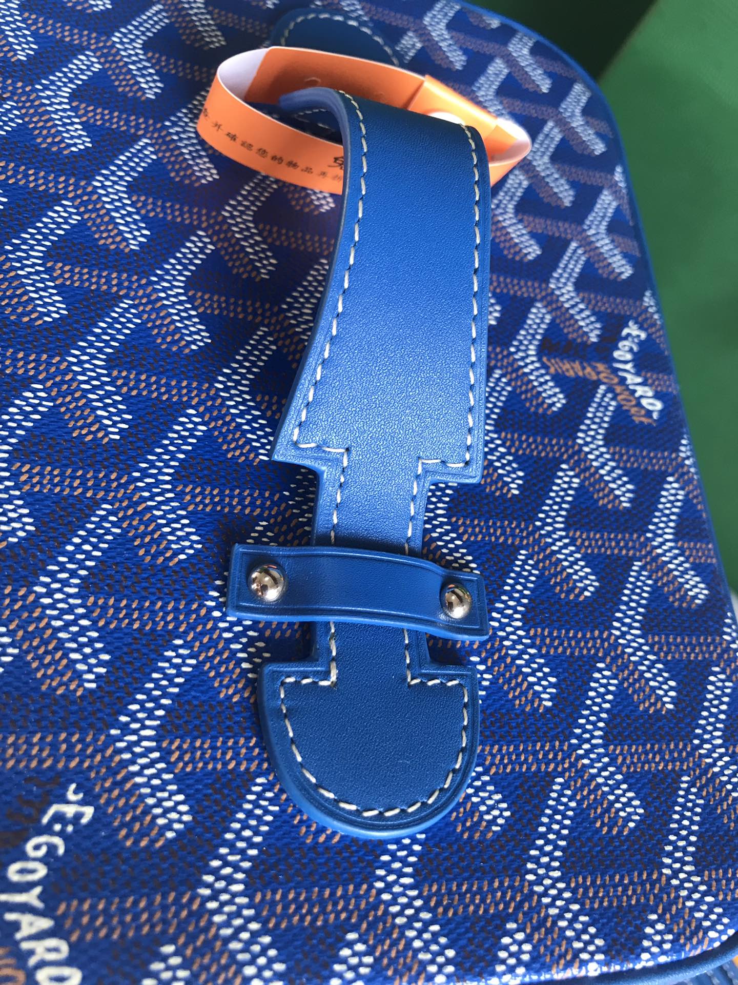M VANITY CASE 20 IN BLUE GOYARDINE CANVAS