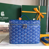 M VANITY CASE 20 IN BLUE GOYARDINE CANVAS Amelia