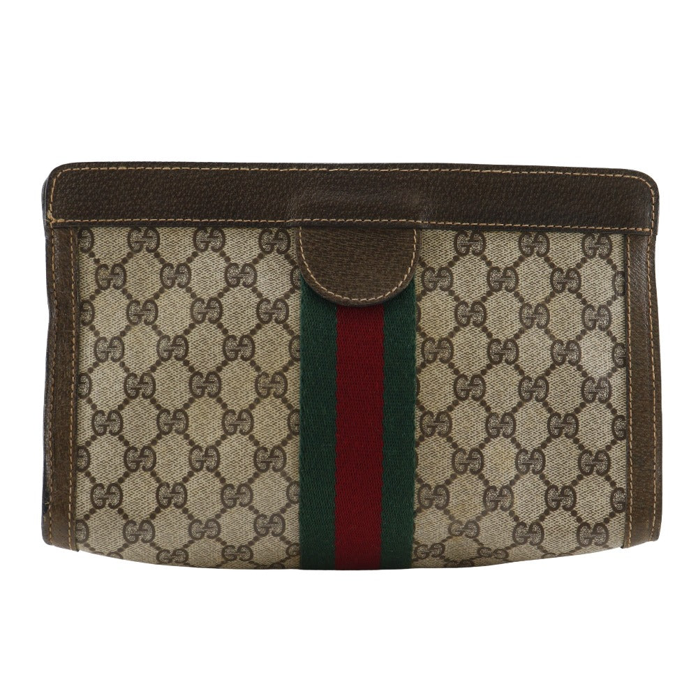 Gucci GG Plus Leather Clutch Bag