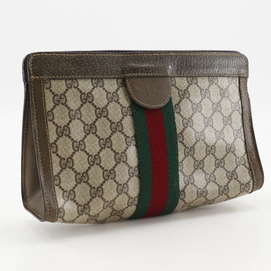 Gucci GG Plus Leather Clutch Bag