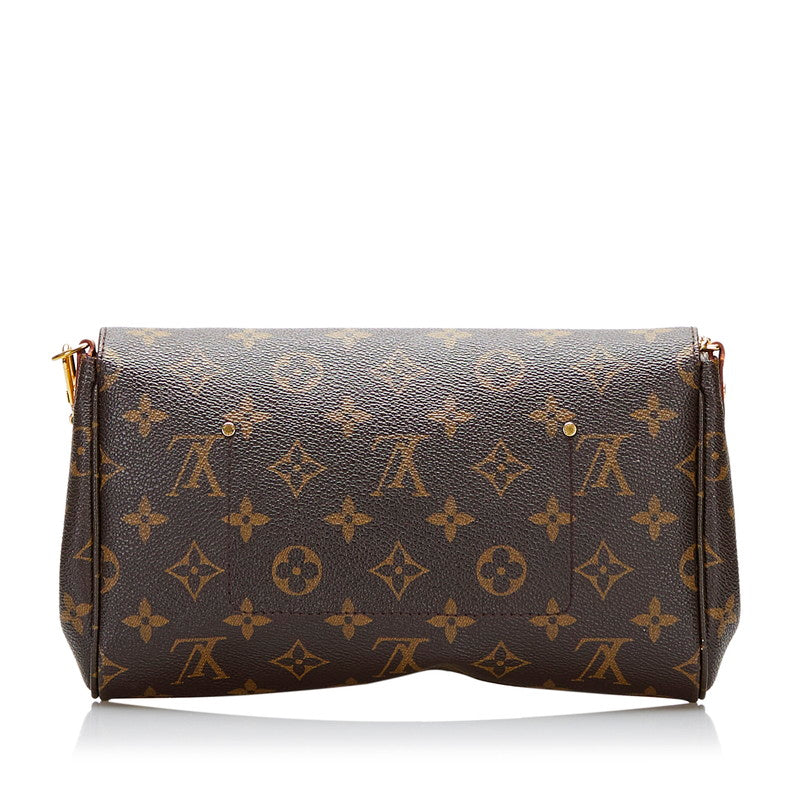 Louis Vuitton Monogram Favorite PM Chain Shoulder Bag Brown PVC Leather