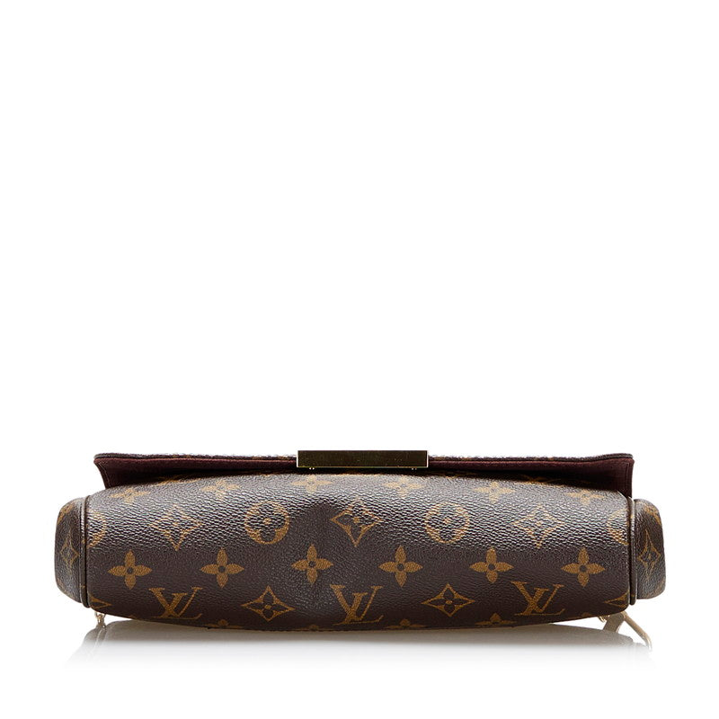 Louis Vuitton Monogram Favorite PM Chain Shoulder Bag Brown PVC Leather