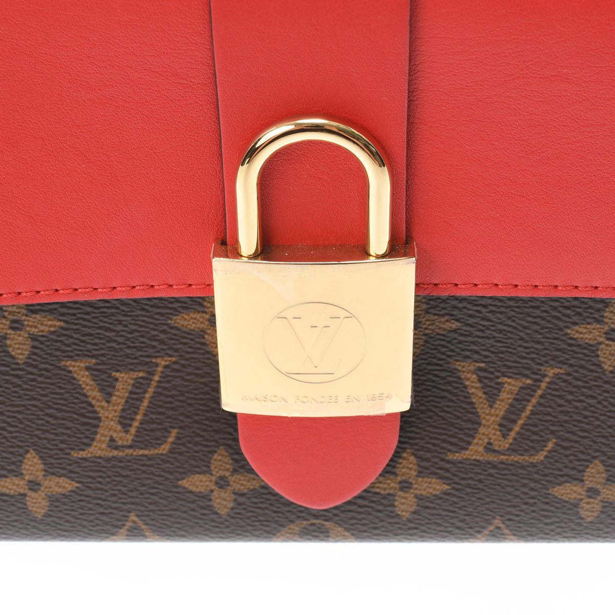 Louis Vuitton Monogram Locky BB Shoulder Bag Red