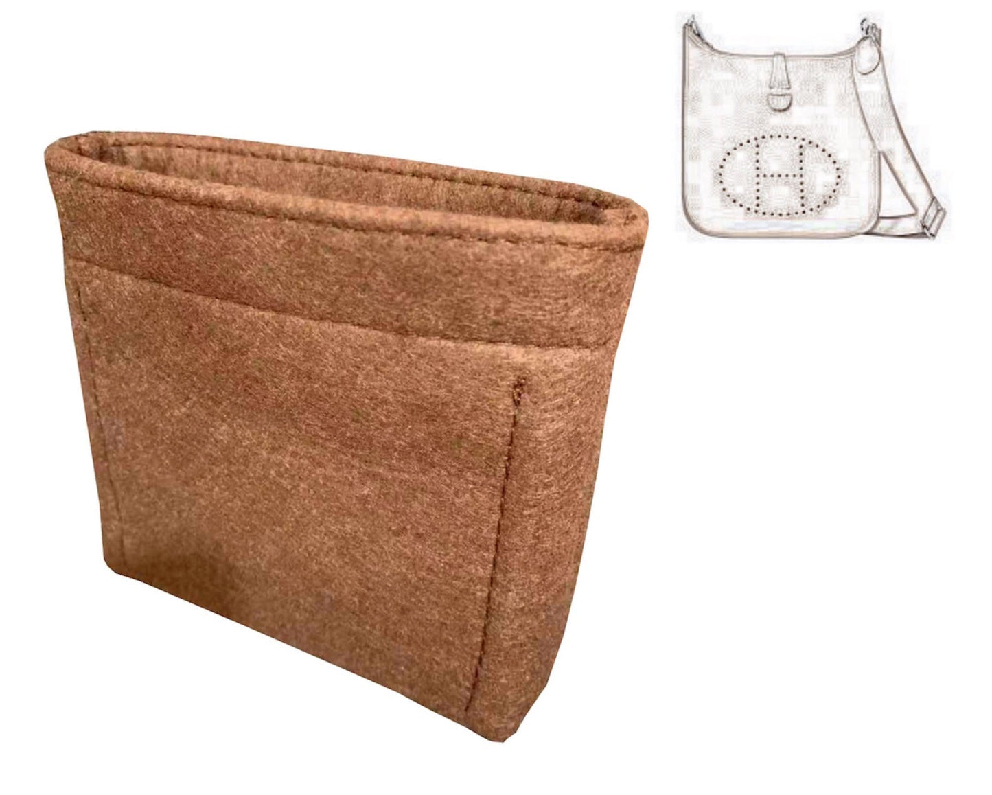 [LV CARRY IT Organizer] Felt Purse Insert with Slim Design, Customized Bag Liner Protector Shaper (Type Slim)