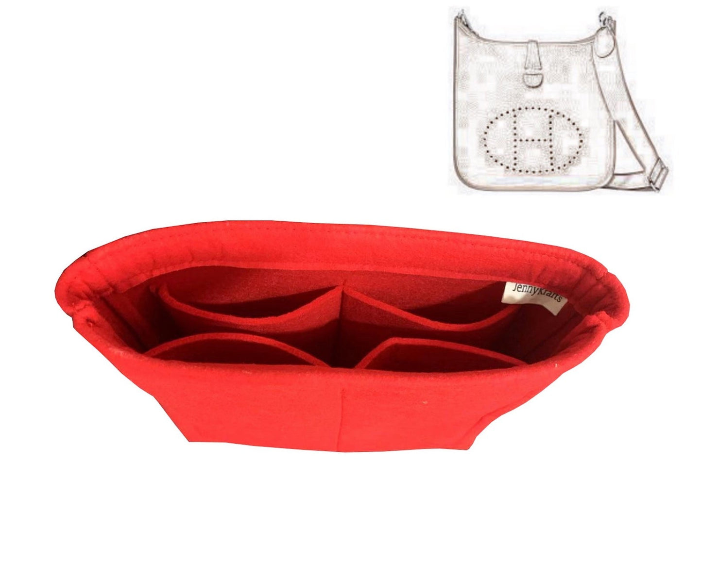 [LV BLANCHE MM Organizer] Felt Purse Insert with Slim Design, Customized Bag Liner Protector Shaper (Type Slim)