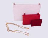 Organizer for [KIRIGAMI POCHETTE] (3-in-1 pouch) Felt Insert with Shoulder Strap Chain Covert to Crossbody Bag