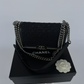 CHANEL Calfskin Pearl Tweed Medium Boy Flap Black - FULL SET