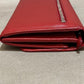 Prada Red Metal Flap Continental Wallet