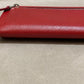 Prada Red Metal Flap Continental Wallet