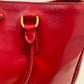 Prada Red Vernice Vertical Tote Bag