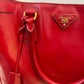 Prada Red Vernice Vertical Tote Bag