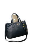 Prada Black Vitello Daino Tote Bag